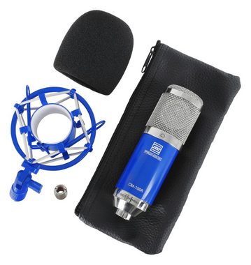 Pronomic Mikrofon CM-100 Studio Großmembranmikrofon (Popkiller-Set, 5-tlg), Kondensator Mic inkl. Mikrofonspinne & Popschutz