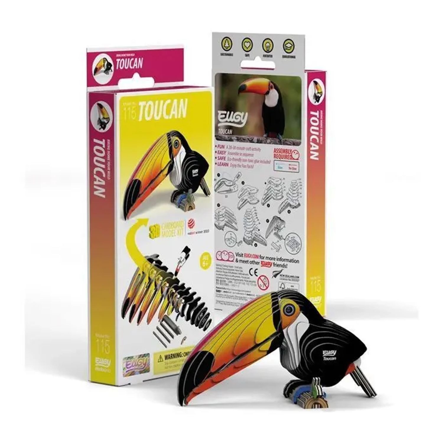 Eugy Spiel EUGY - 3D Bastelset Tukan