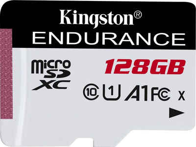 Kingston HIGH-ENDURANCE microSD 128GB Speicherkarte (128 GB, UHS-I Class 10, 95 MB/s Lesegeschwindigkeit)