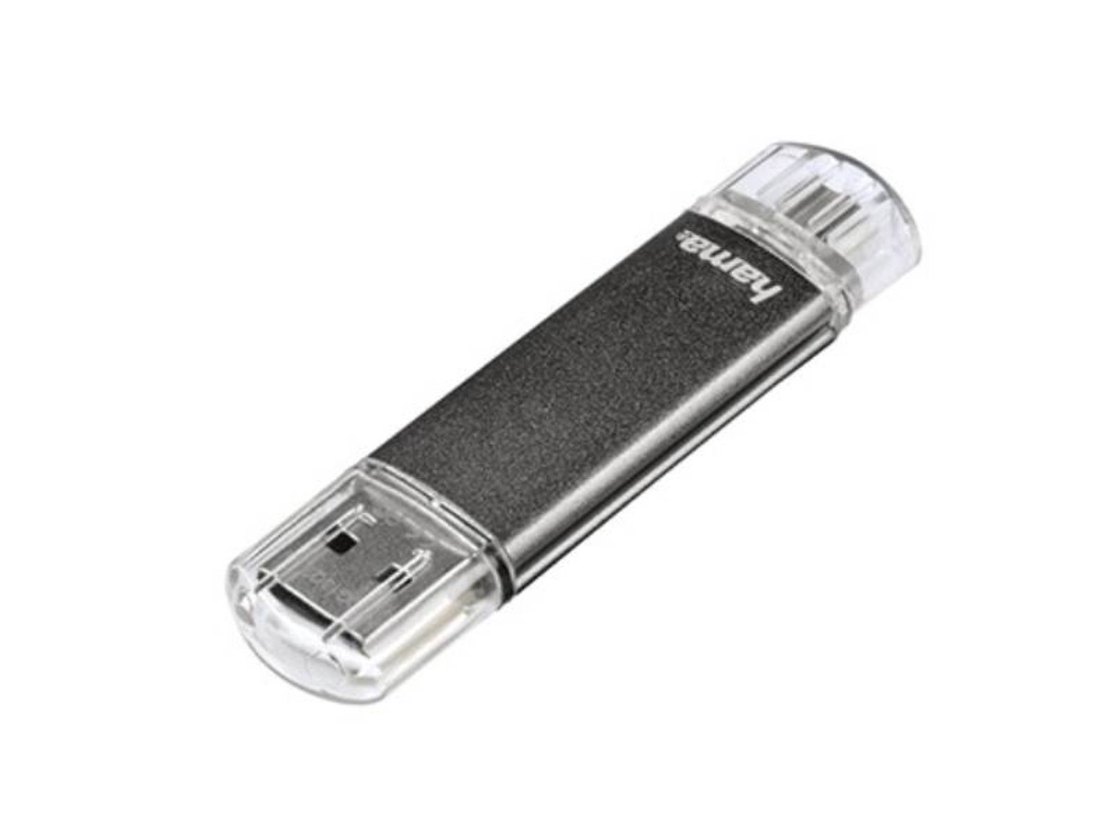 Hama Hama USB-Stick FlashPen Laeta Twin 00123924 16GB 10MB/s USB 2.0 grau B USB-Stick
