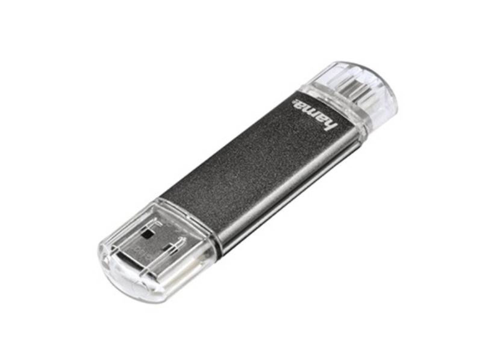 Hama Hama USB-Stick FlashPen Laeta Twin 00123924 16GB 10MB/s USB 2.0 grau USB-Stick