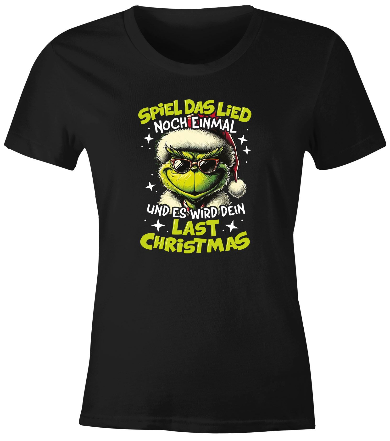 MoonWorks Print-Shirt Weihnachtsshirt Damen Grinch Spruch T-Shirt Weihnacht günstig online kaufen