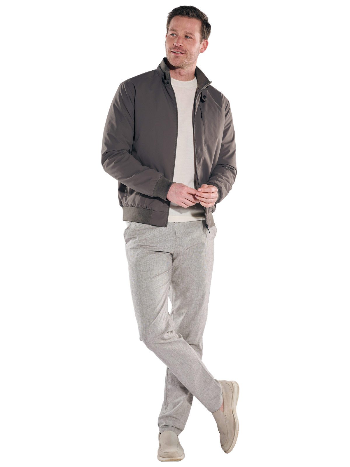 ENGBERS GERMANY Steppjacke Herren Wasserfeste Blouson-Jacke, Khaki