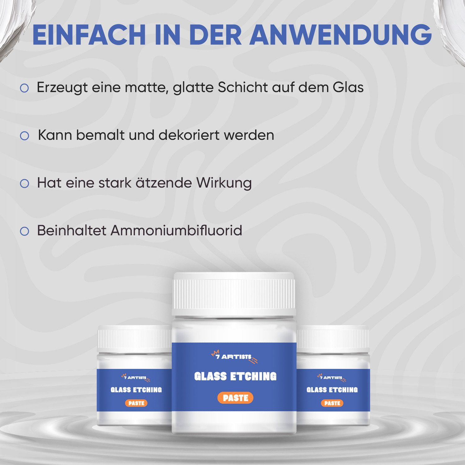 7 Artists Malpaste 7 Artists Ätzpaste für Glas 50 ml Glasätzcreme Glass Etching Cream – Bild 4 von 5