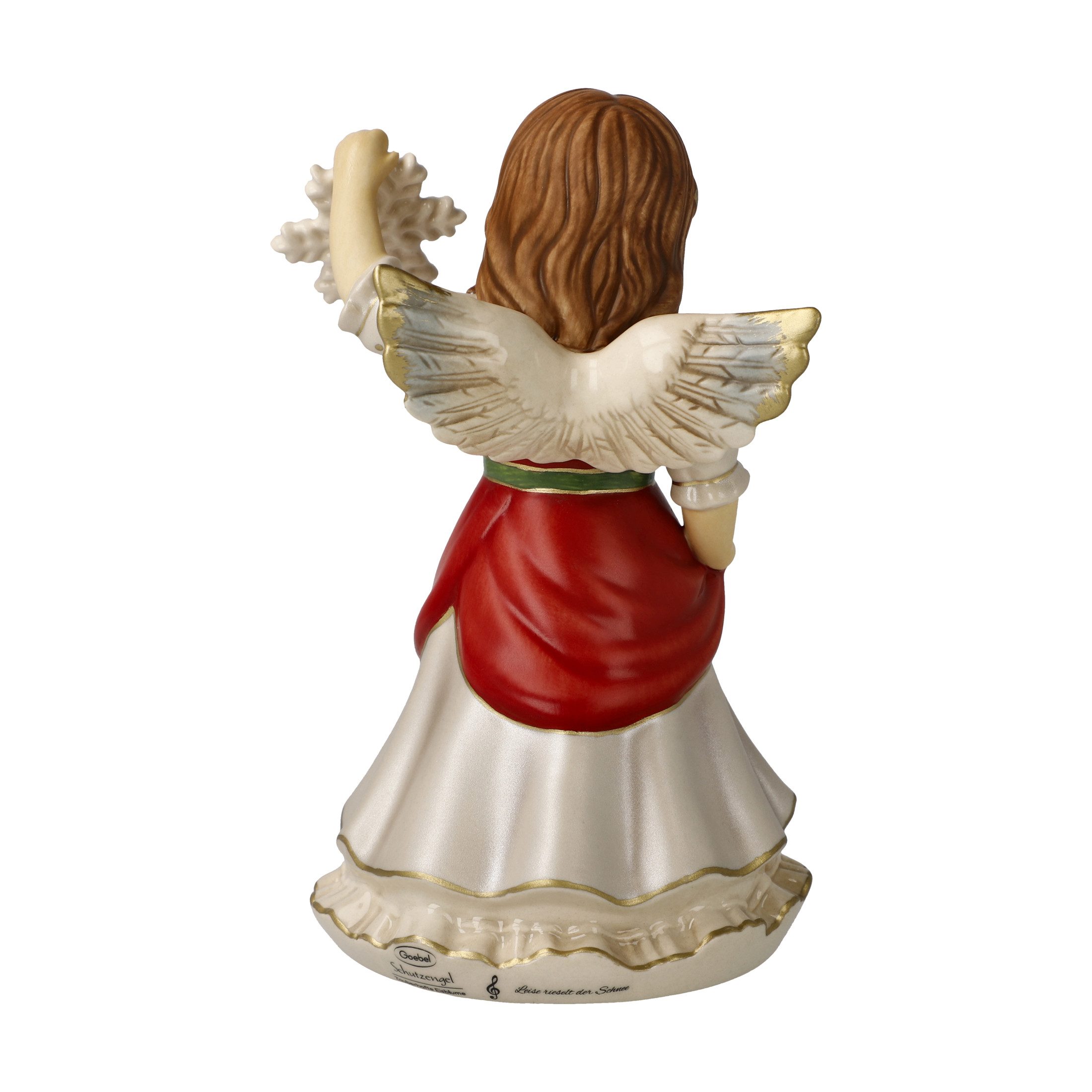 Dekomiro Engelfigur Engel Zauberhafte Eisblume 20025 mit Musikwerk Spieluhr, Weihnachtsfigur, Engelfigur