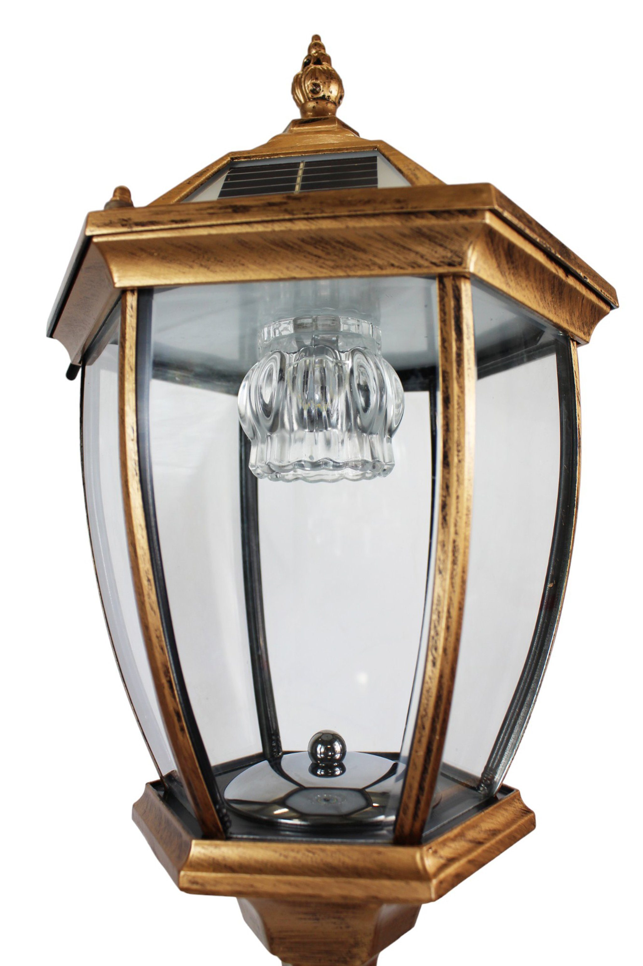 Solar-Gartenlaterne Terra – 23 Cm, Grau, Mit Glühfaden-LED, IP44, Zum Aufhängen Oder Stellen