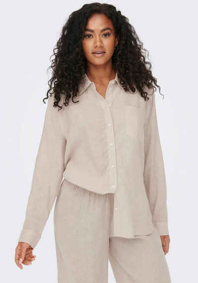 ONLY Longbluse ONLTOKYO L/S LINEN BLEND SHIRT mit Leinen