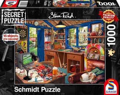 Schmidt Spiele Puzzle Secret Puzzle, Vaters Werkstatt, 1000 Puzzleteile, Made in Europe