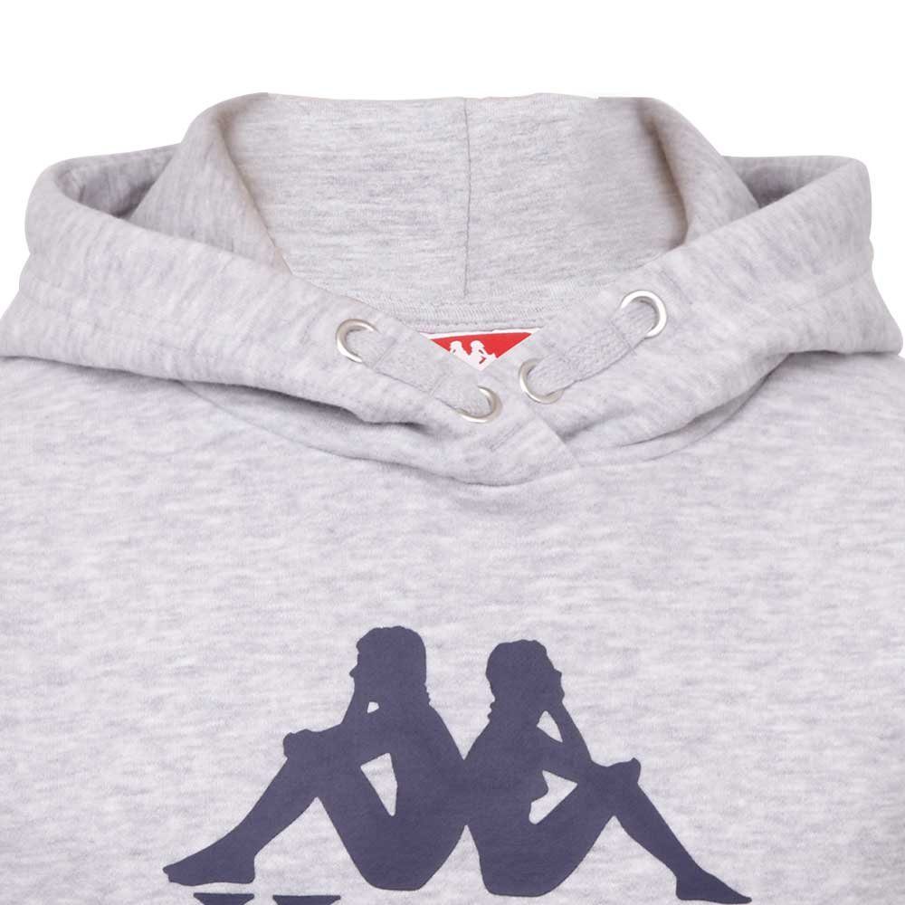 Kappa Kapuzensweatshirt - melange Logoprint plakativem grey mit