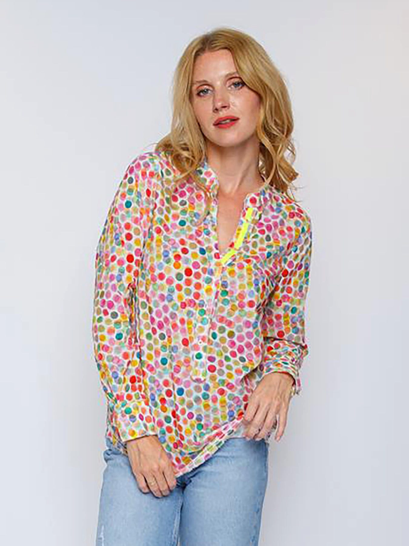 Emily Van Den Bergh Schlupfbluse Shirtbluse Multi Dots