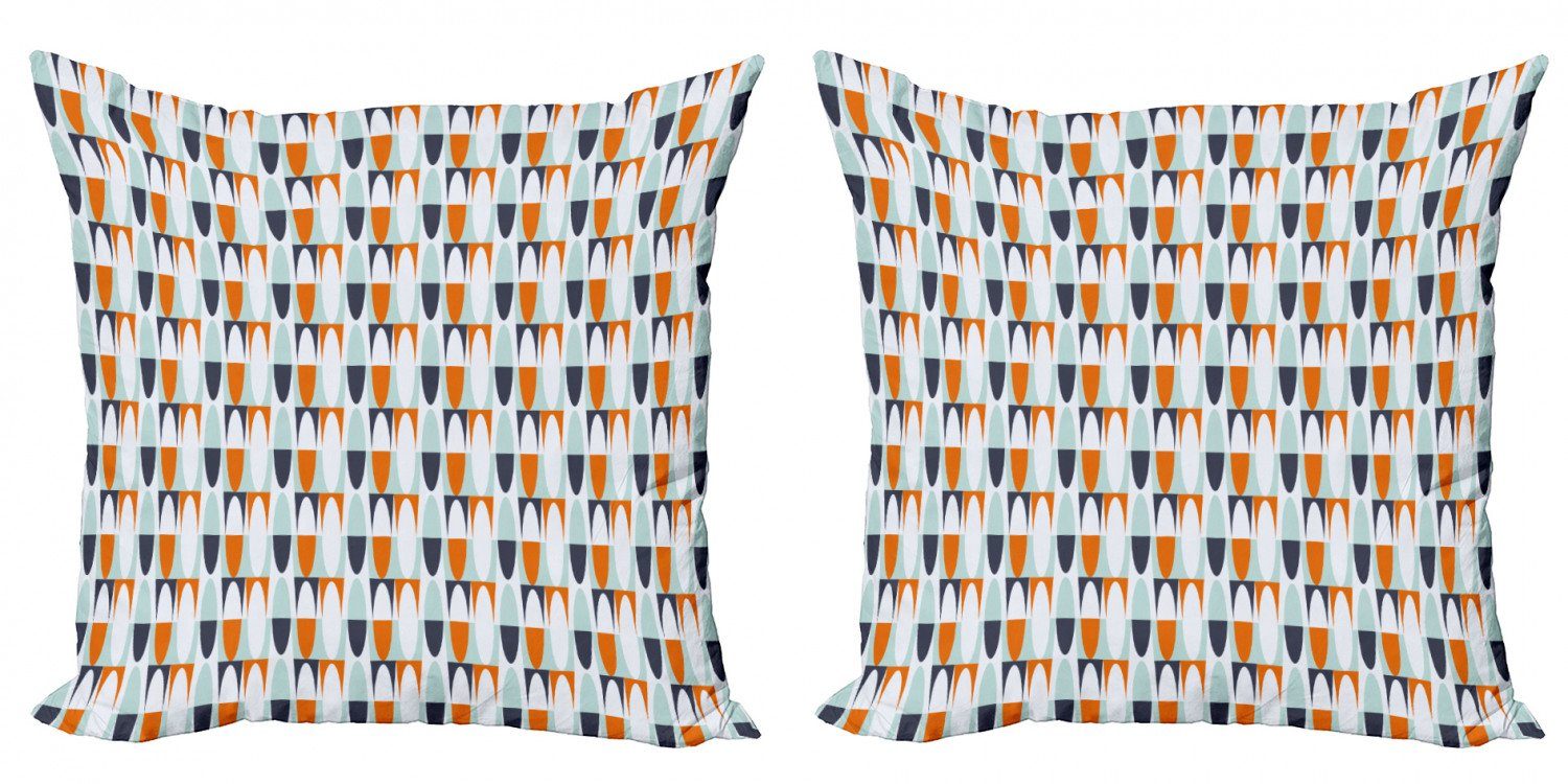 Kissenbezüge Modern Stück), Abakuhaus Doppelseitiger Formen Lange Abstrakt Bicolor Runde (2 Digitaldruck, Accent