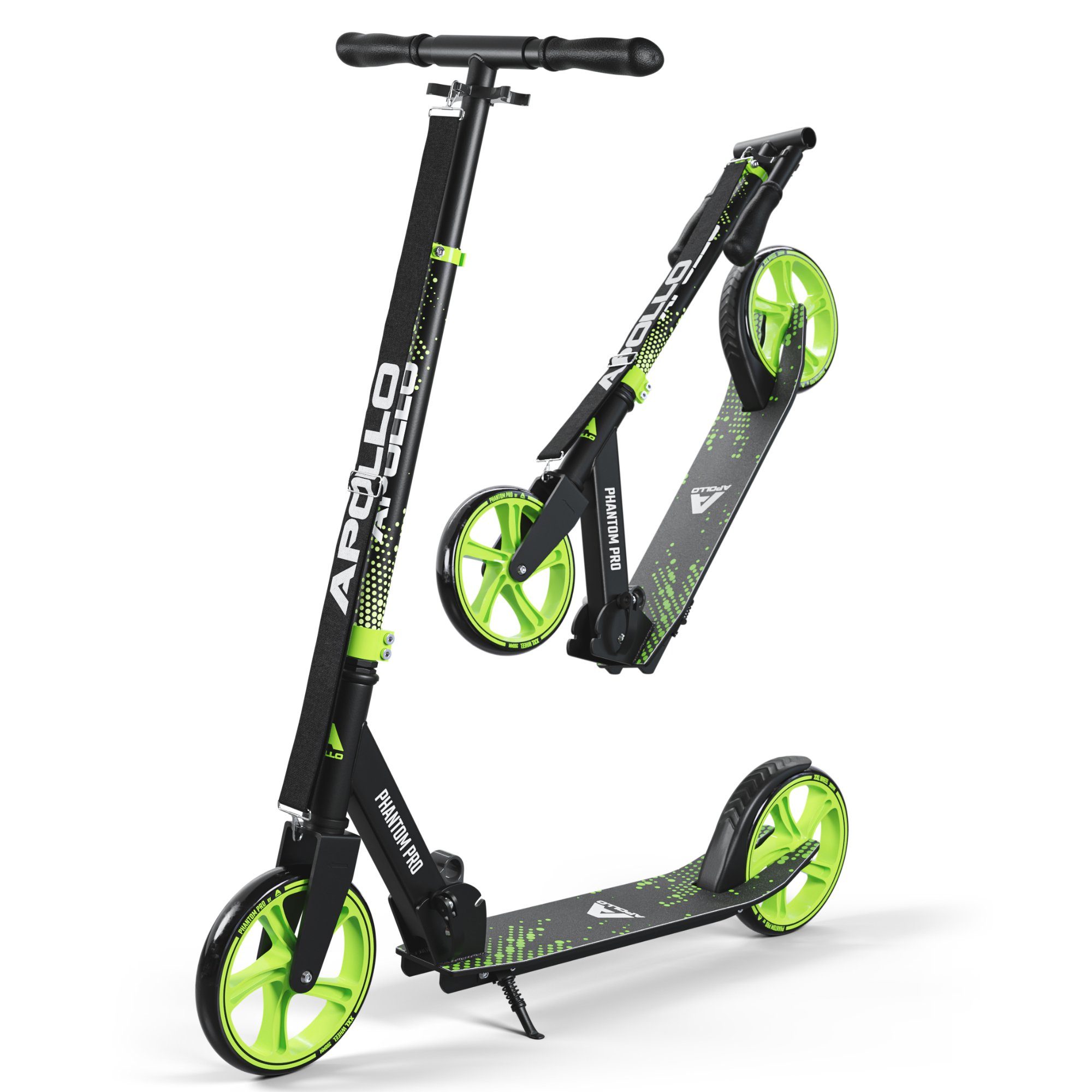 Apollo Cityroller City Scooter - Phantom Pro - Klappbarer City Roller für Kinder, Höhenverstellbar - Tretroller für Erwachsene - Roller