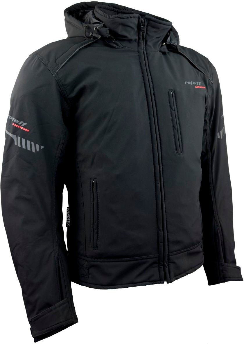 Belüftungslöcher, 1513 RO Motorradjacke roleff Sicherheitsstreifen 7 4 mit Softshell Taschen,