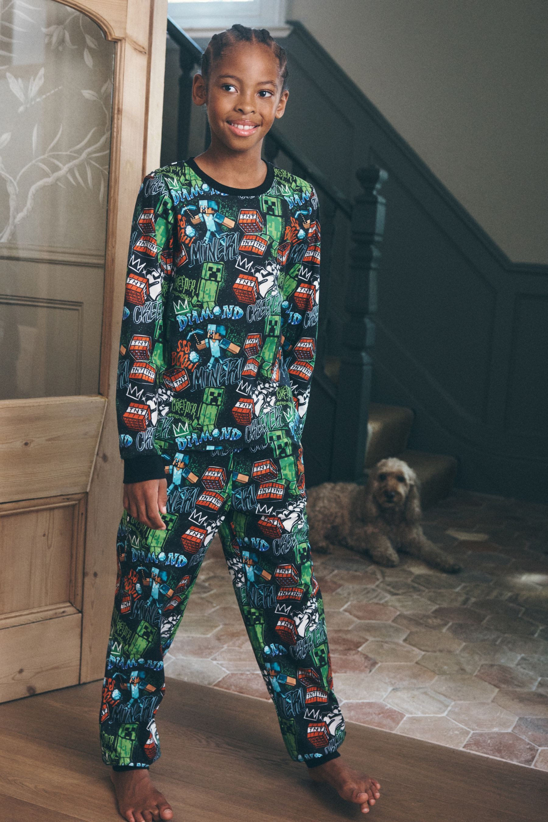 Next Pyjama Kuscheliger Single Fleece-Schlafanzug, Minecraft (2 tlg) – Bild 5 von 5