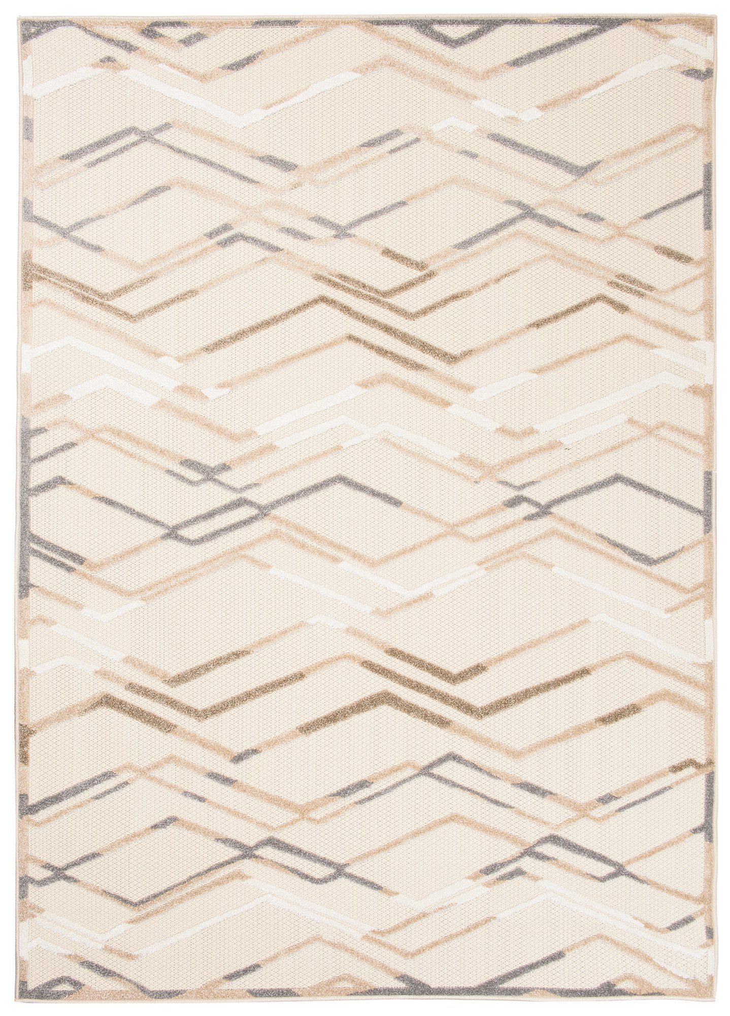 Mazovia Designteppich In- & Outdoor Teppich Wetterfest & UV-beständig Balkon - Beige, 80 x 150 cm