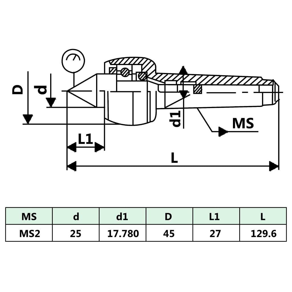 vidaXL Schraubzwinge Zentrierspitze MT2