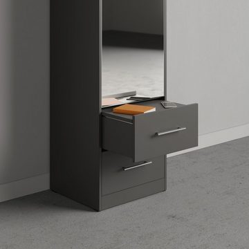 SMARTBett Drehtürenschrank Kleiderschrank mit Spiegeltür 50cm (1-St)