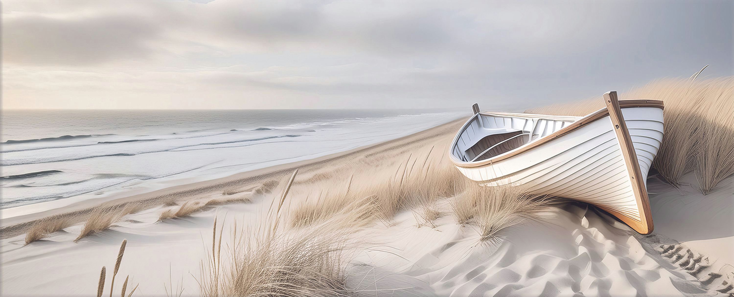 artissimo Glasbild Glasbild XXL 125x50 cm Bild aus Glas Wandbild groß Stran günstig online kaufen