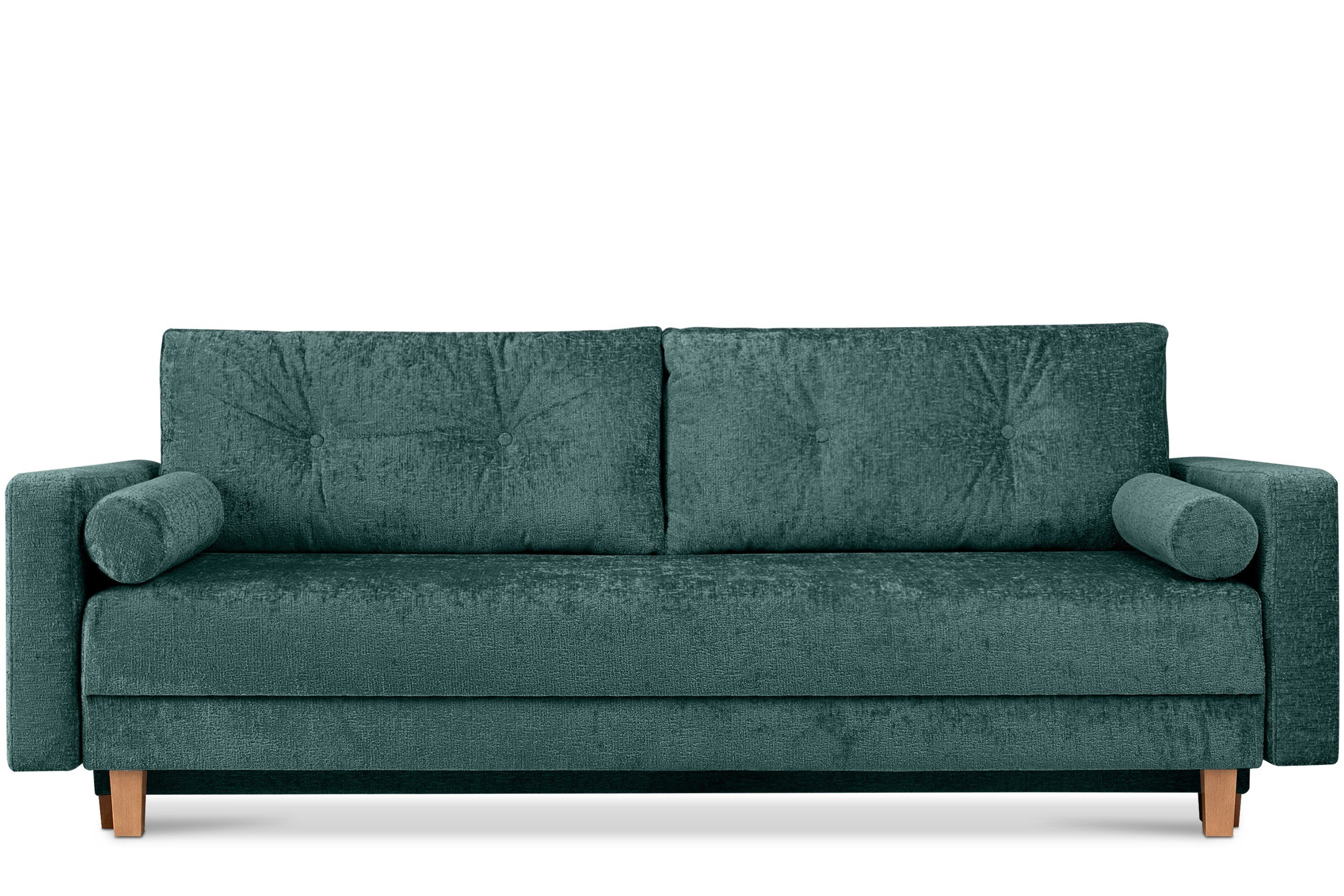 Konsimo Schlafsofa Sofa Schlaffunktion Chenille-Oberstoff, 196x150 mit 3-Personen, ERISO cm, Liegfläche