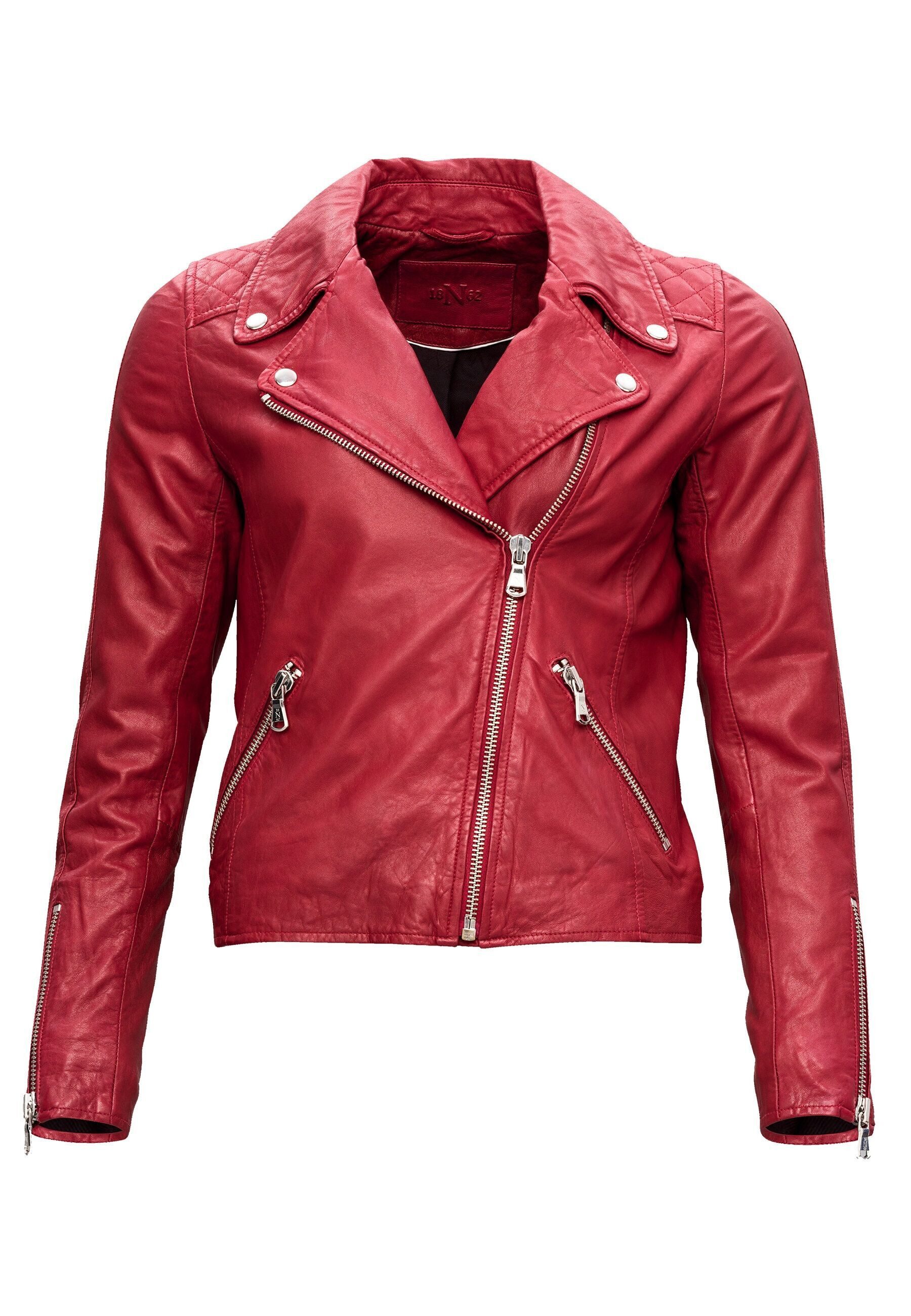 18N62 Lederjacke NEAPRILIA (1-St) im Perfecto-Style aus leichtem Lammnappa