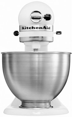 KitchenAid Küchenmaschine 5K45SSEWH+SFGA+KCCA WEISS, 275 W, 4,3 l Schüssel, Gratis Fleischwolf, Spritzgebäckvorsatz (Wert ca. 129,-UVP)