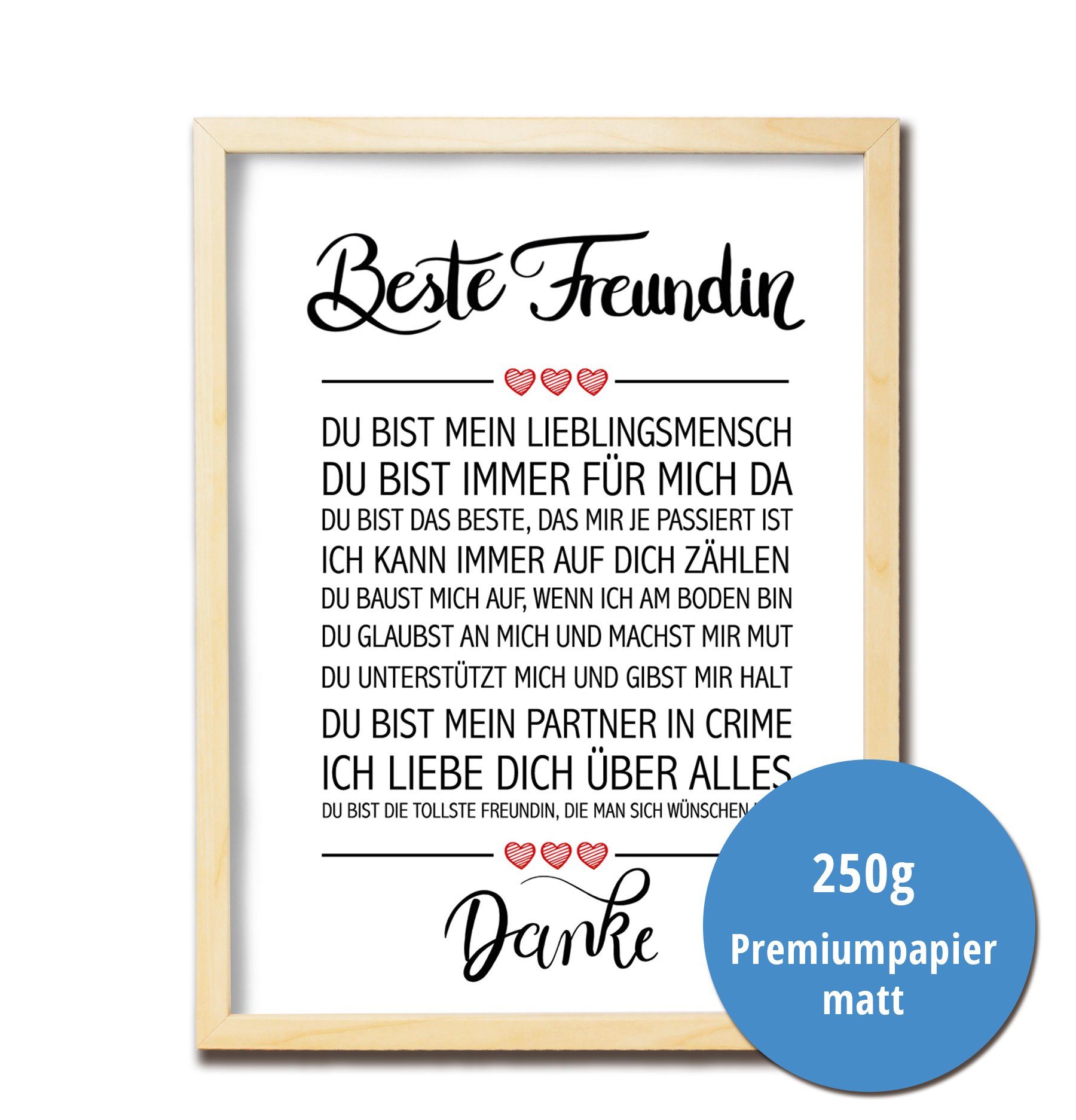 Close Up Poster Beste Freundin Kunstdruck 30 x 40 cm – Bild 3 von 5