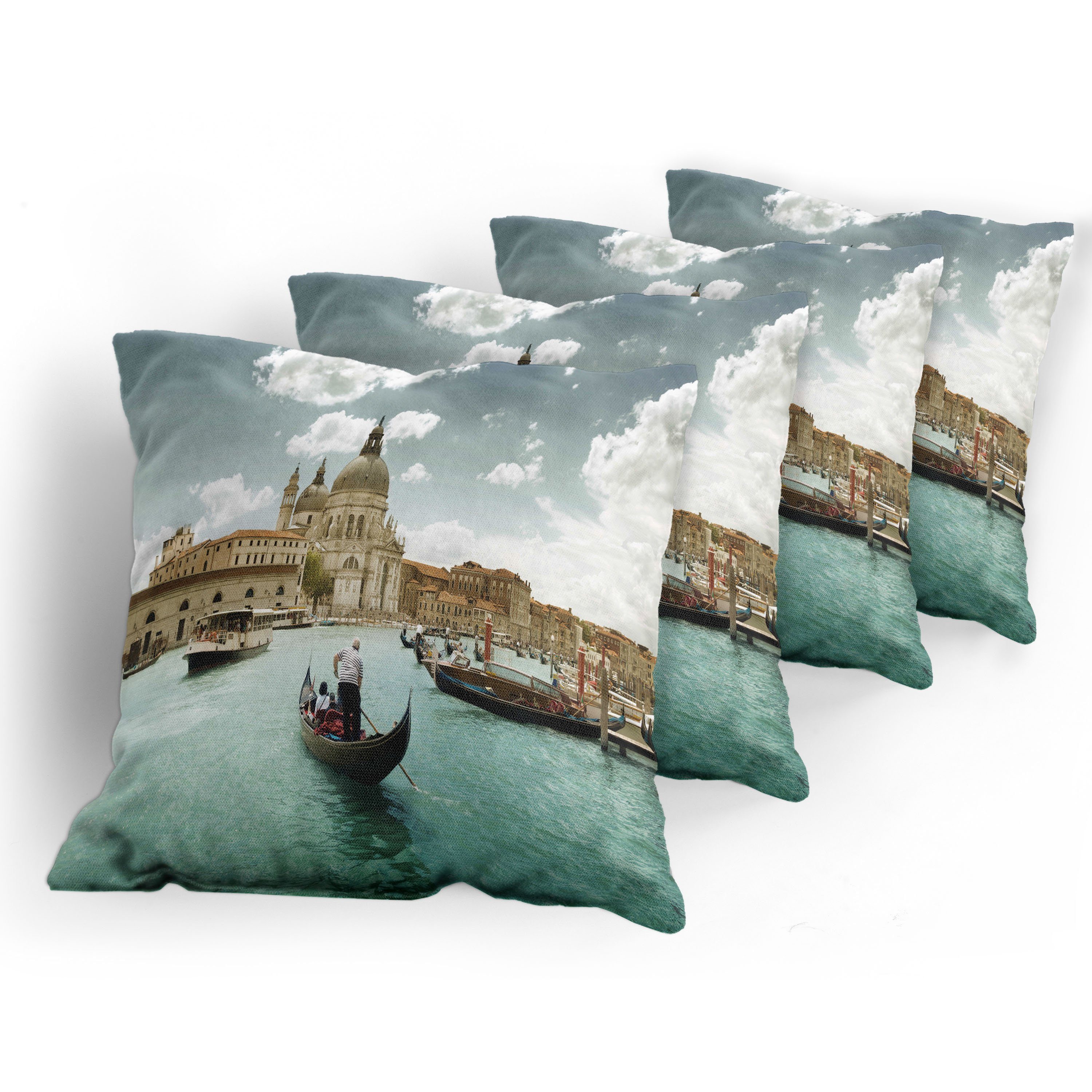 Kissenbezüge Venedig Stück), Accent Abakuhaus Luftaufnahme in (4 Doppelseitiger Digitaldruck, Canal Grand Modern