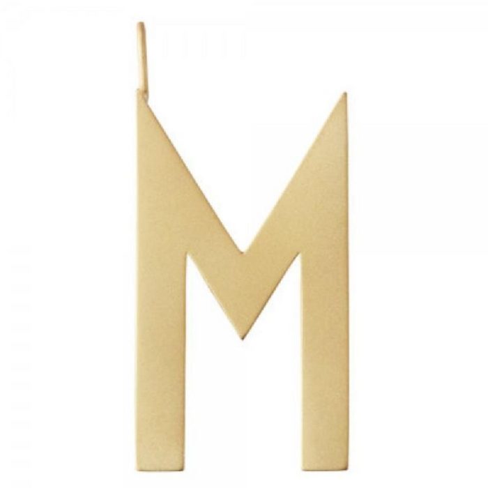Design Letters Kettenanhänger Anhänger M Gold Matt (30mm)