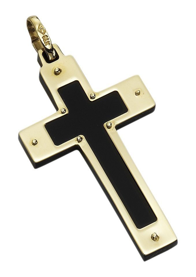 Kreuzanhänger Schmuck Geschenk Gold 333 Halsschmuck Anhänger für Halskette Kreuz