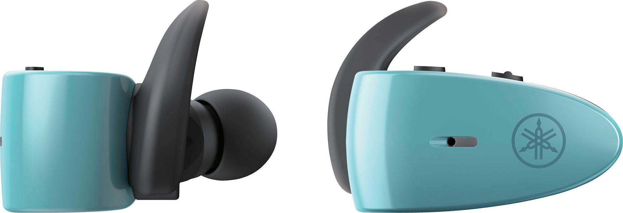 Yamaha TW-ES5A In-Ear-Kopfhörer (Freisprechfunktion, Google integrierte Assistant, Steuerung Grün und Sprachsteuerung, Bluetooth) für Wireless, True Siri, Anrufe Musik