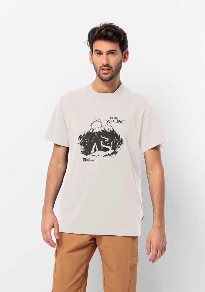 Jack Wolfskin T-Shirt FIND YOUR SPOT T M cotton-white