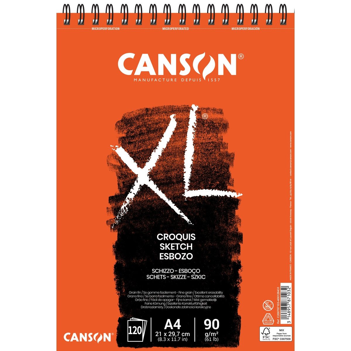 LYRA Malvorlage CANSON Skizzenblock XL Croquis DIN A4