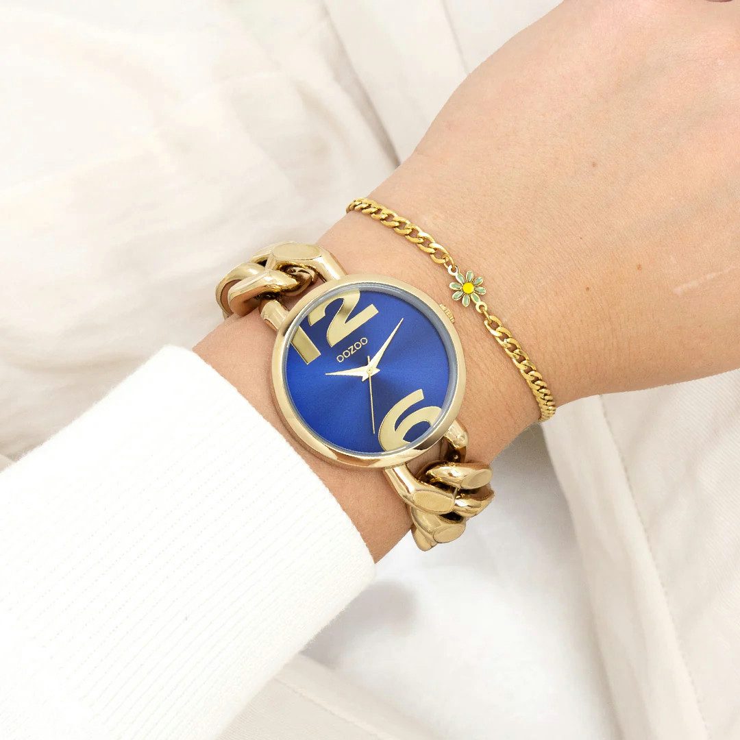 OOZOO Quarzuhr Damenuhr C11351 Dunkelbla...