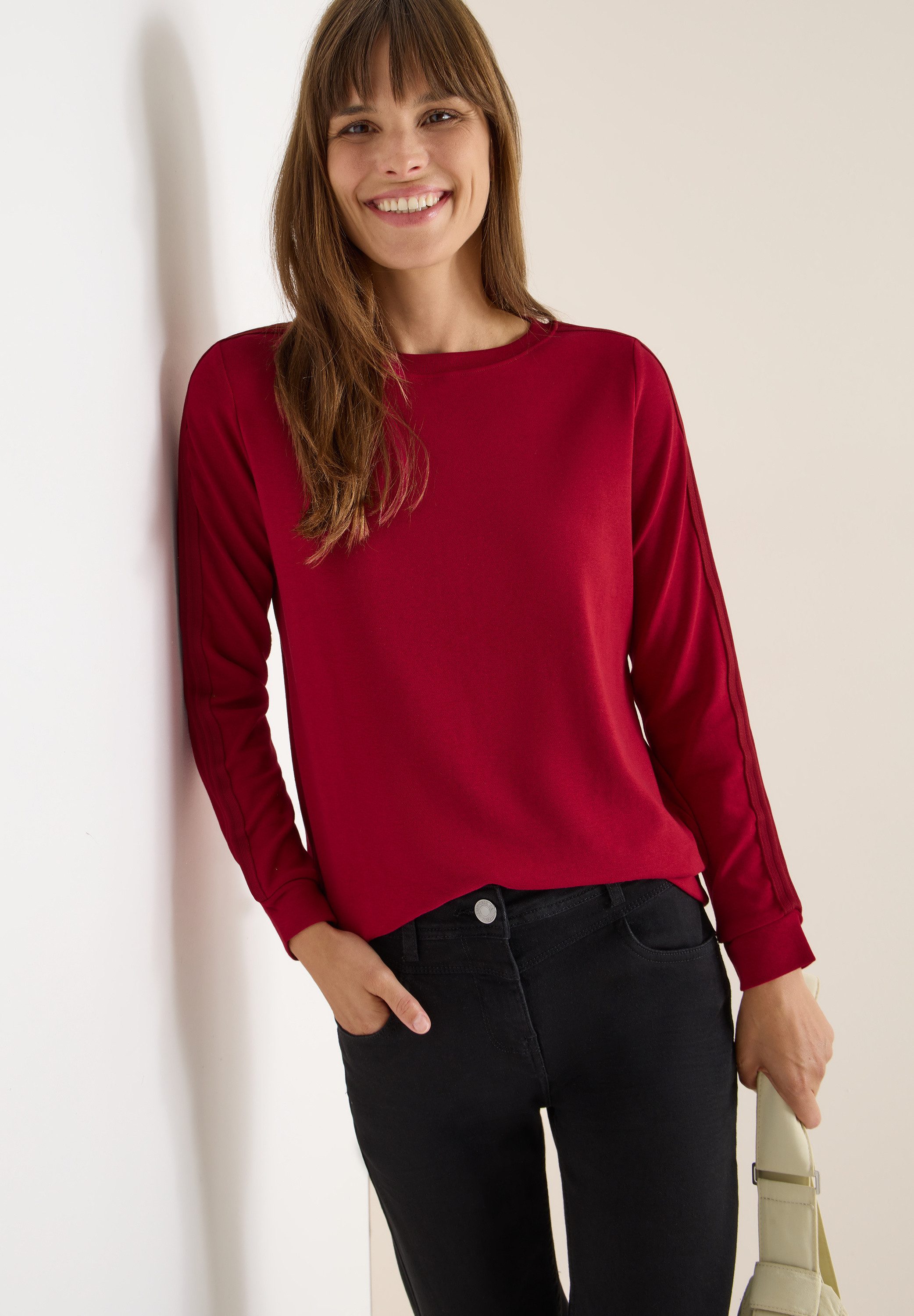 CECIL Langarmshirt mit Gallonstreifen günstig online kaufen
