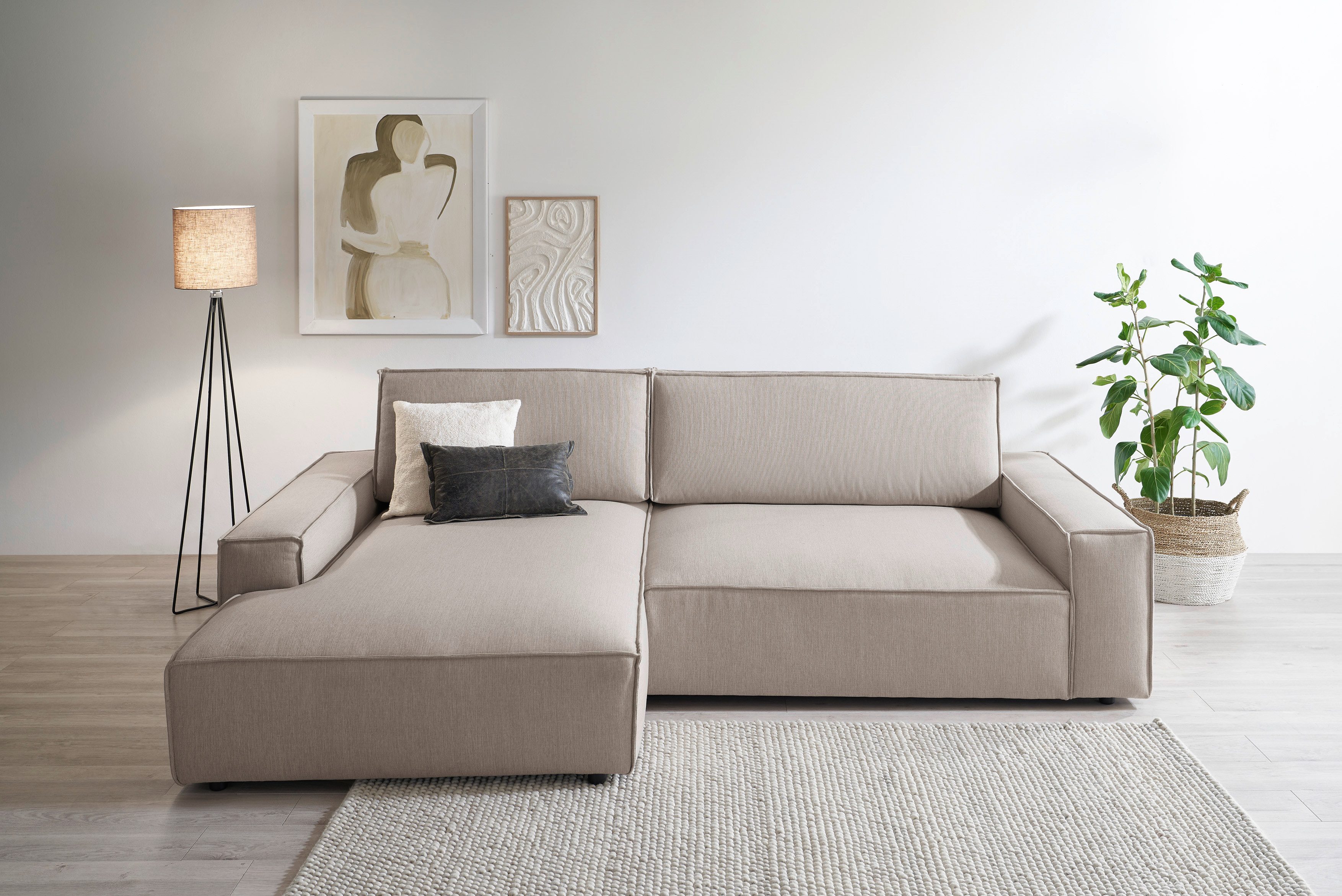 Home affaire Ecksofa NEU: SHERWOOD XXL 284, Big-Sofa L-Form, tiefe Sitzfläc günstig online kaufen