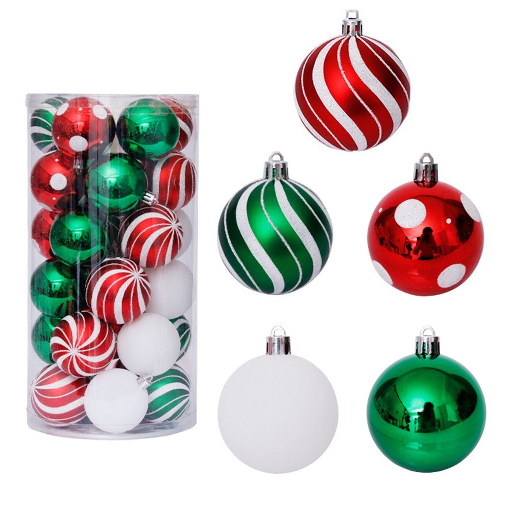 HALWEI Christbaumschmuck DIY-Weihnachtsaufkleber Goldglitzerstern Weihnachtsbaumaufkleber Rot+Grün+Weiß