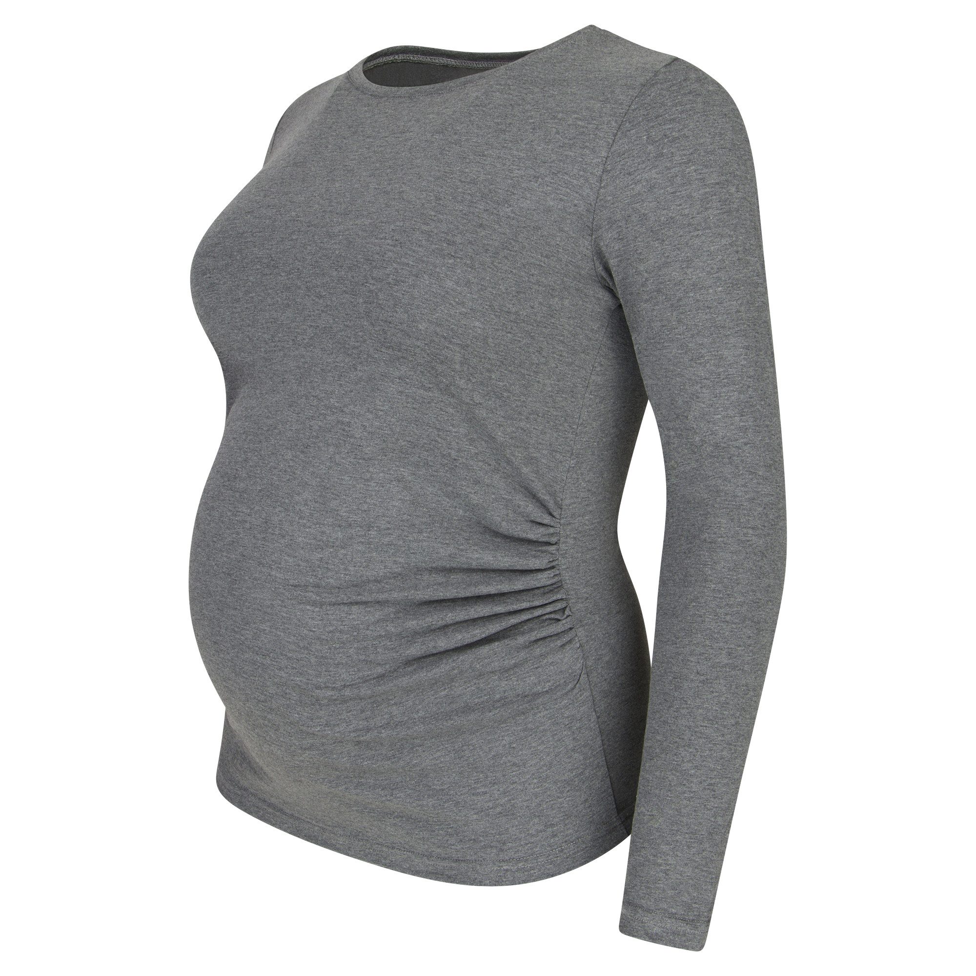 M.M.C. Umstandsshirt Langarm Basic Umstandsmode (3-tlg)