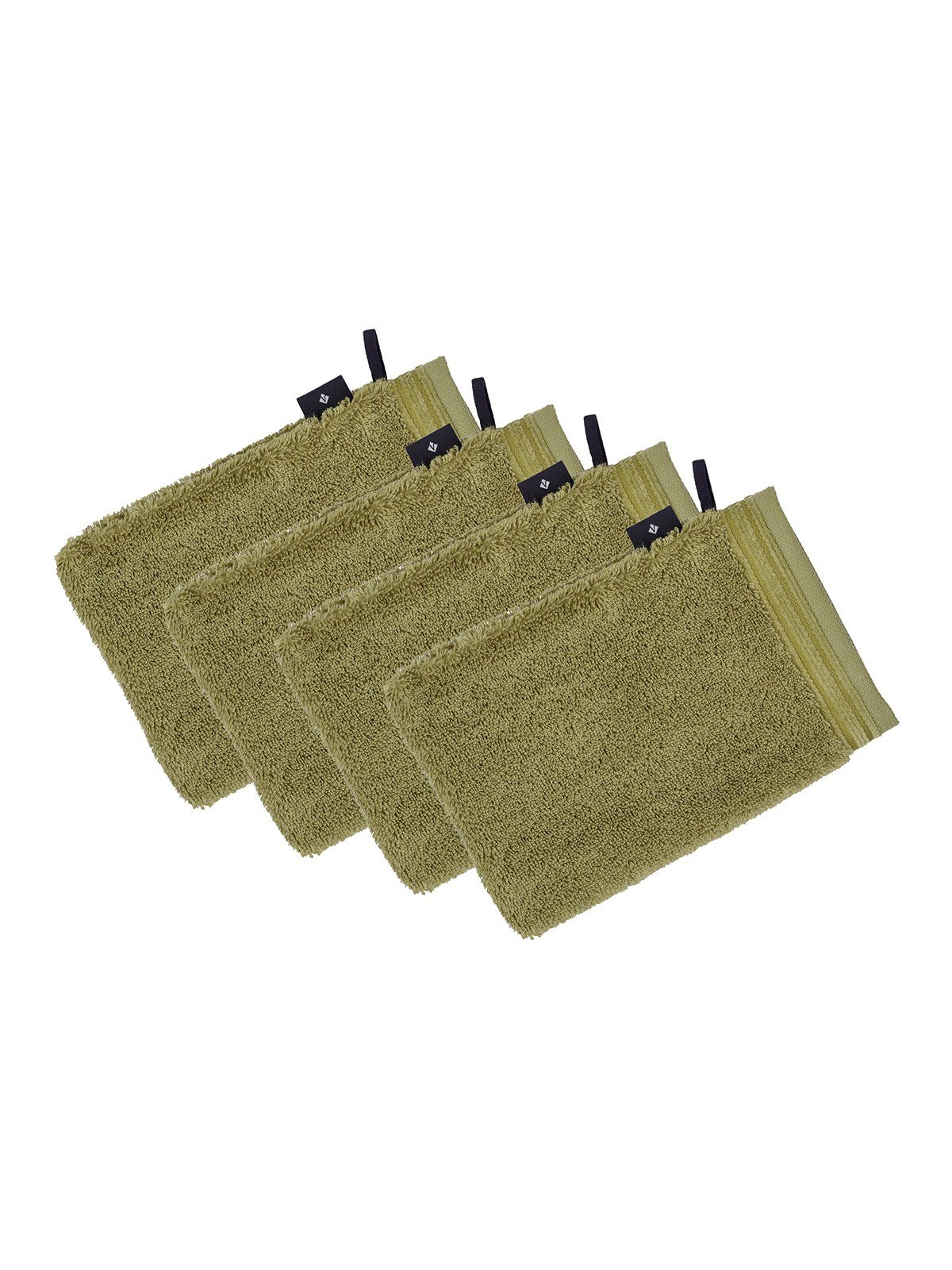 Vossen Waschhandschuh 4er Pack Waschhandschuh 22 x 16 cm Belief, Frottier (Spar-Set, 4-St), Vegan