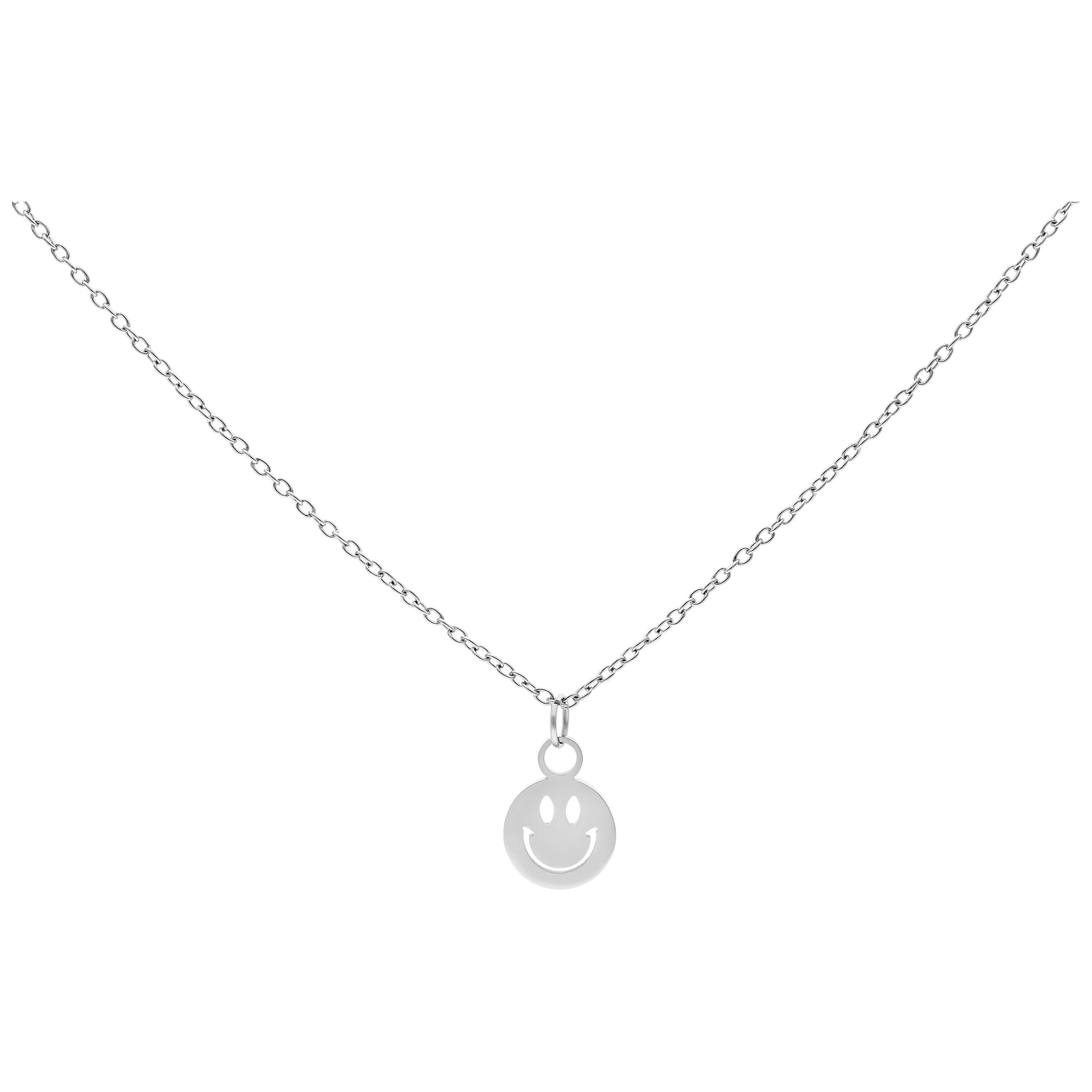 Wildcat Kette mit Anhänger Little Smiley Kette - Srebrna, Chirurgenstahl 31 günstig online kaufen