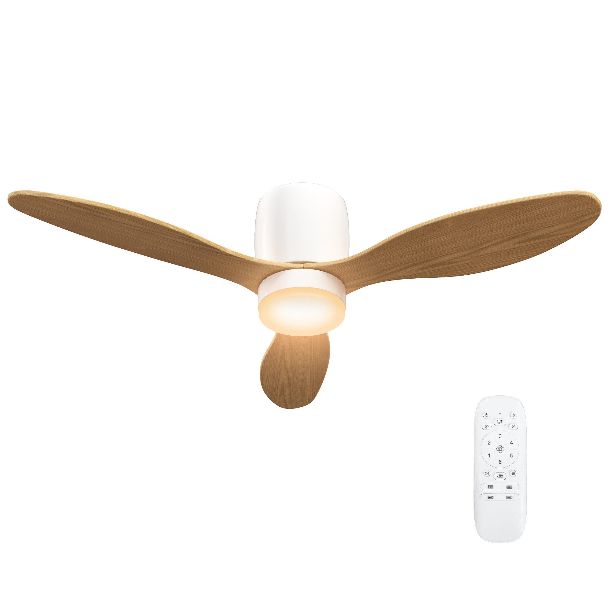 HOMCOM Deckenventilator mit Beleuchtung, Fernbedienung, Umkehrbarer DC Moto günstig online kaufen