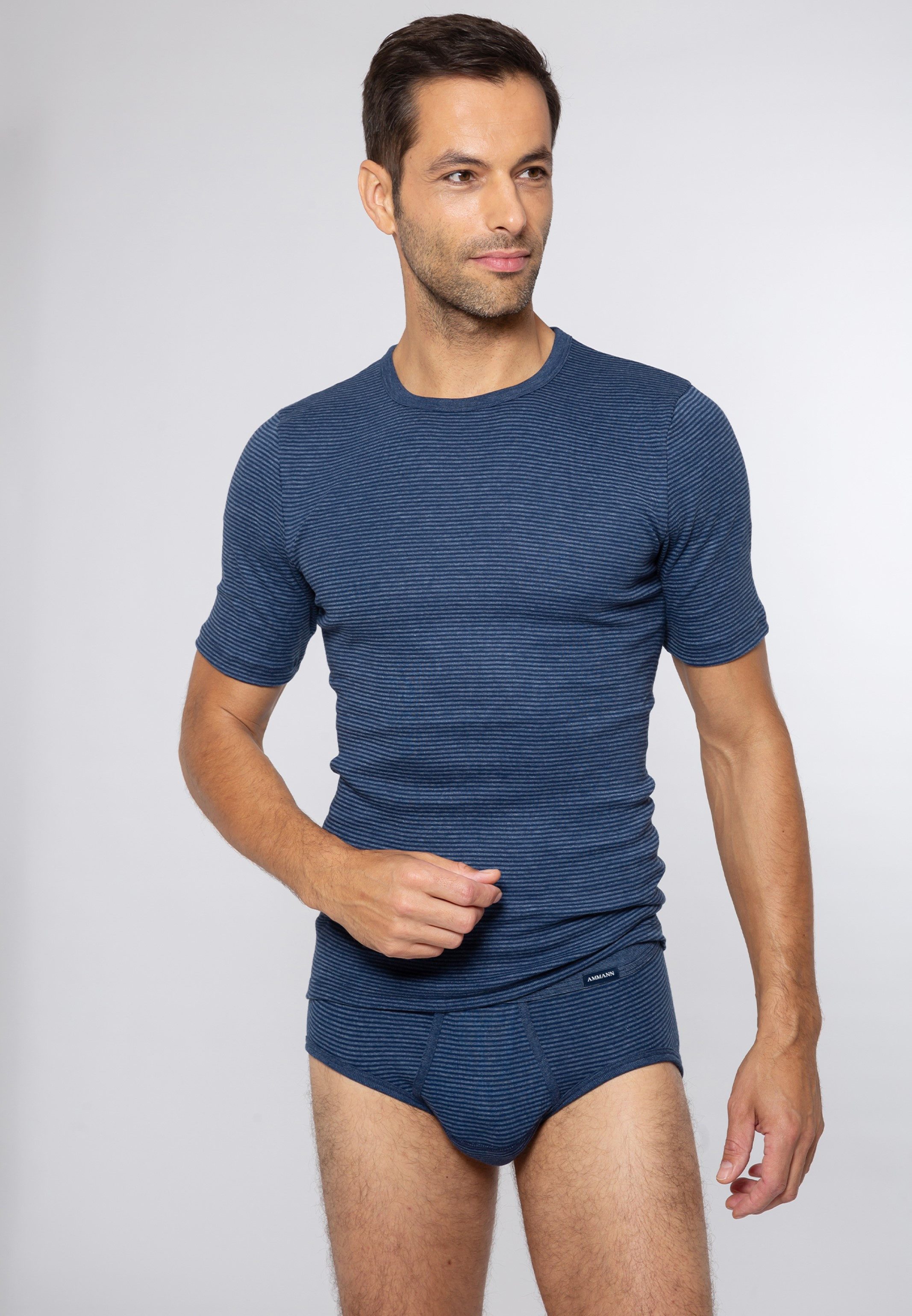 Ammann Unterhemd Jeans Feinripp (1-St) Unterhemd / Shirt Kurzarm - Baumwolle – Bild 5 von 5
