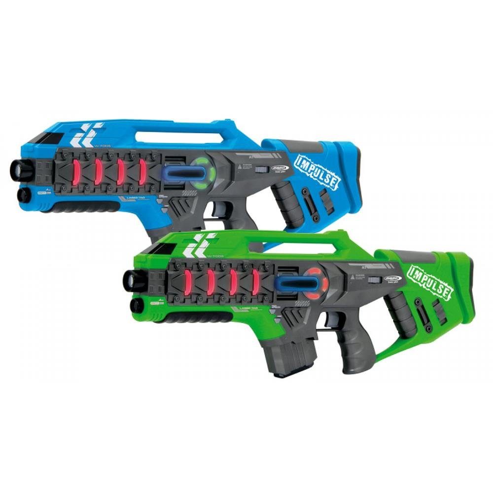 Laserpistole Impulse Laser Gun Rifle Set blau/grün