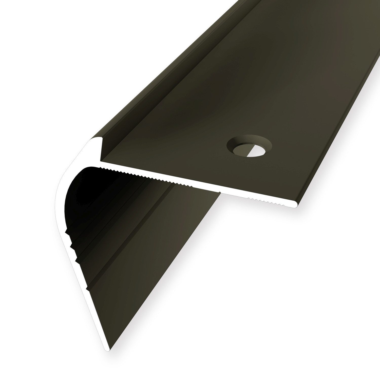 Küberit Treppenkantenprofil 50 x 48 x 2500 mm Winkelprofil Bronze Gebohrt Aluminium