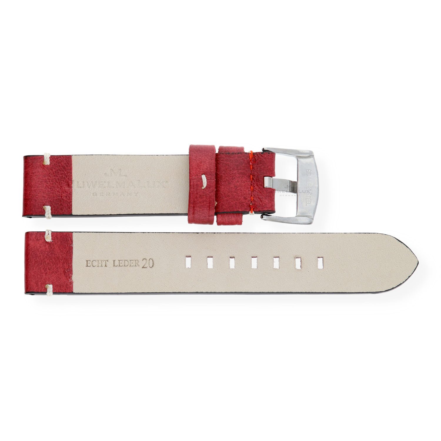 JuwelmaLux Uhrenarmband JuwelmaLux Uhrband JL38-10-0129 Leder
