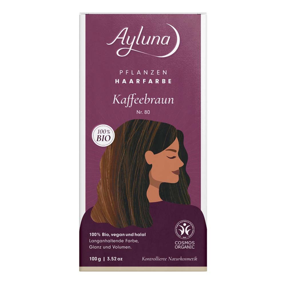 Ayluna Haarfarbe Haarfarbe - Nr.80 Kaffeebraun 100g