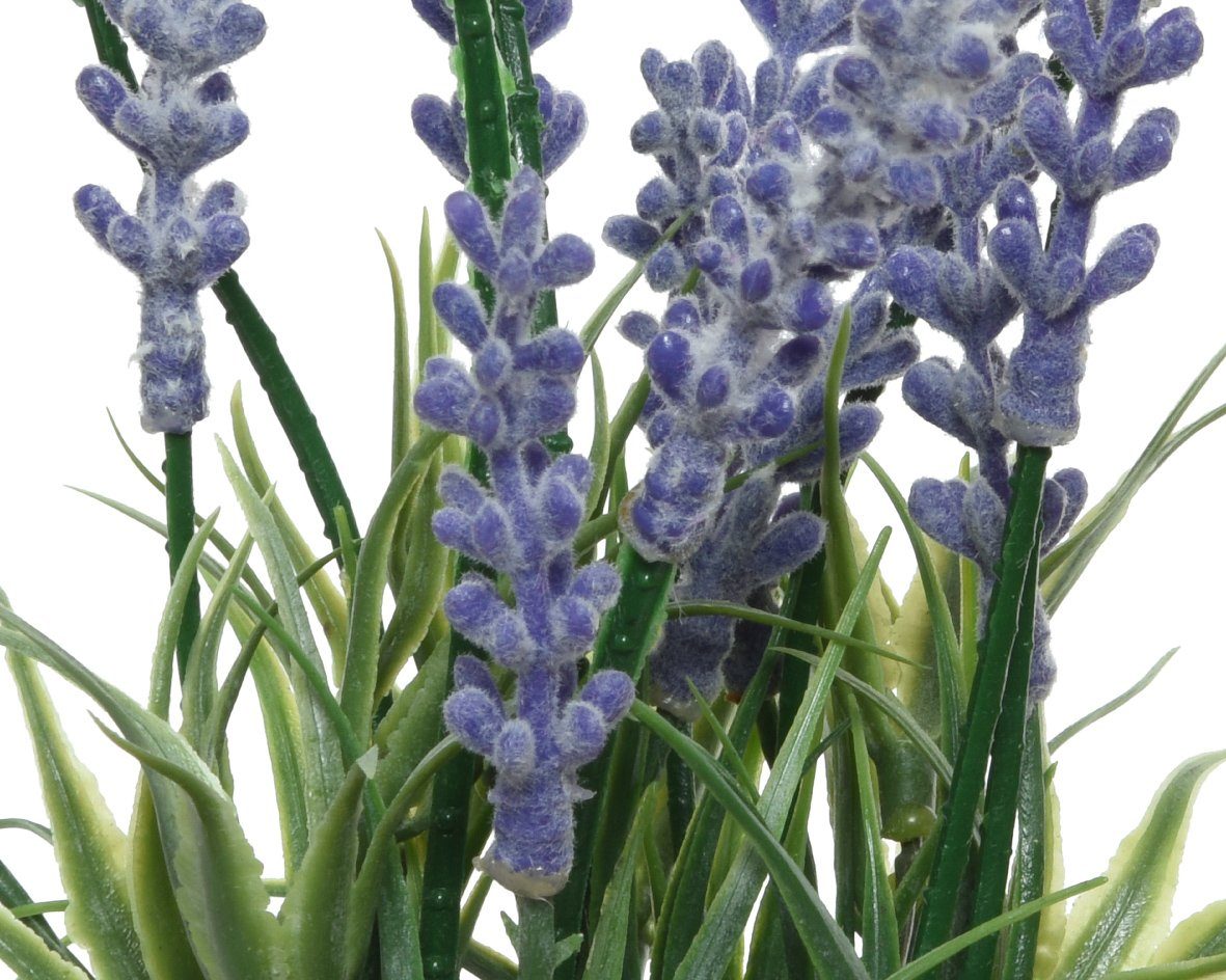 1 im decorations, Stück lila Decoris sortiert Topf Kunstblumen violett Kunstblume, Lavendel 18cm season /