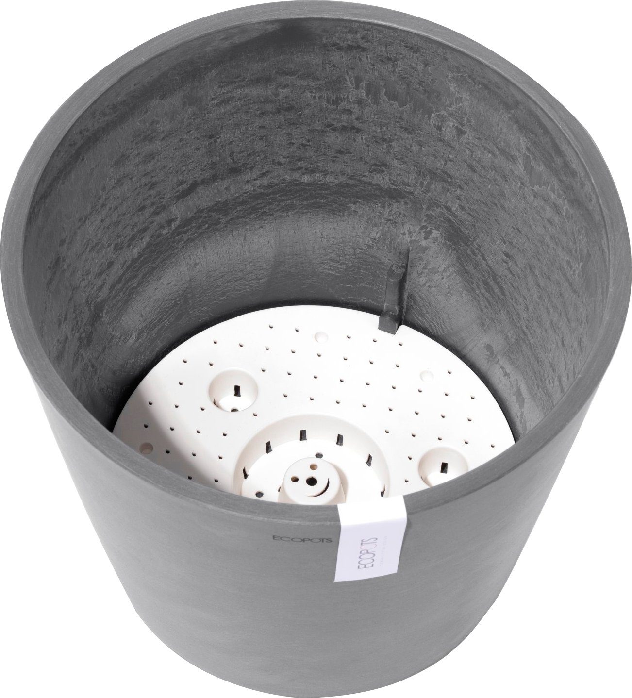ECOPOTS Blumentopf AMSTERDAM Grey, BxTxH: 30x30x26 cm, mit Wasserreservoir günstig online kaufen