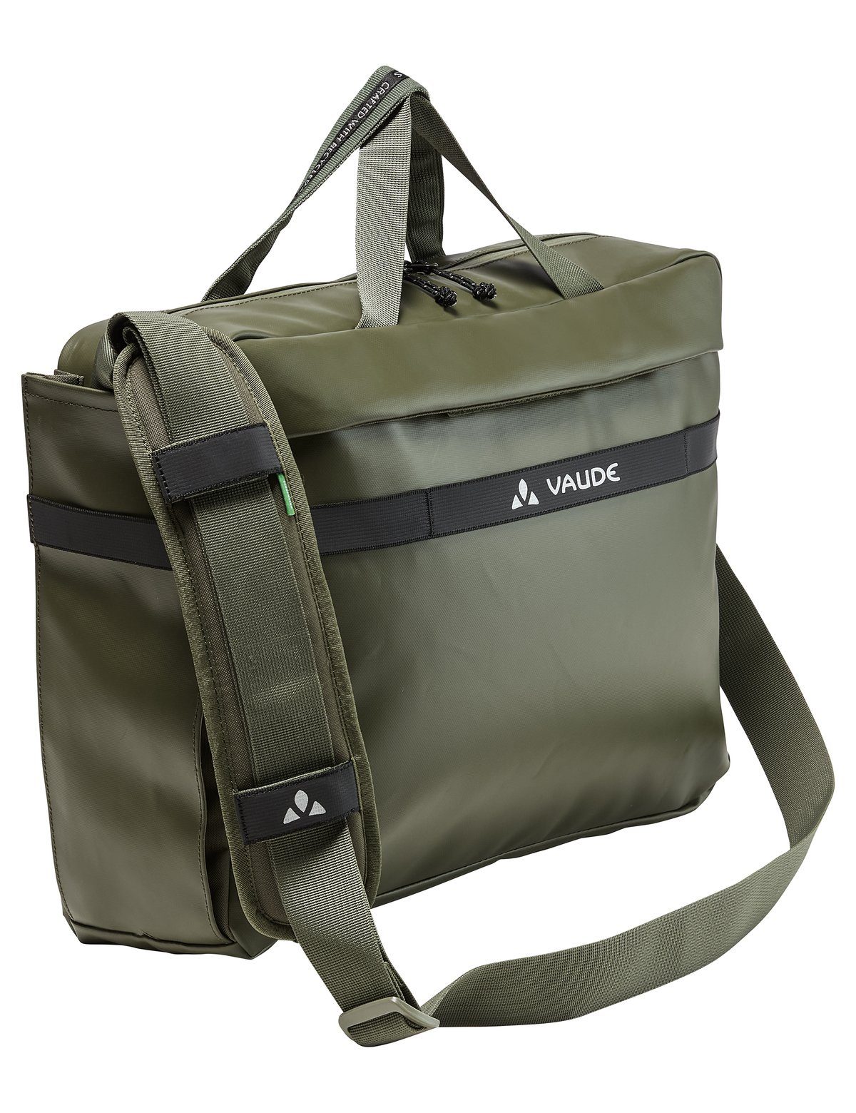 VAUDE Gepäckträgertasche Mineo Commuter Briefcase 17 (1-tlg), Grüner Knopf khaki