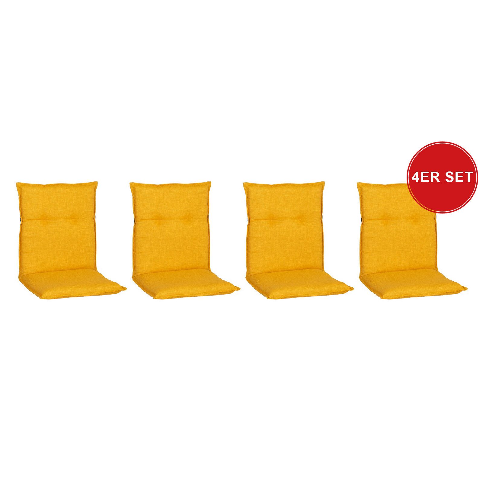 beo Polsterauflage Saumauflage Niedriglehner Barcelona im Set, (Set), Gartenstuhlauflage, Sitzauflage, Sitzkissen Outdoor, 101x50x6 cm