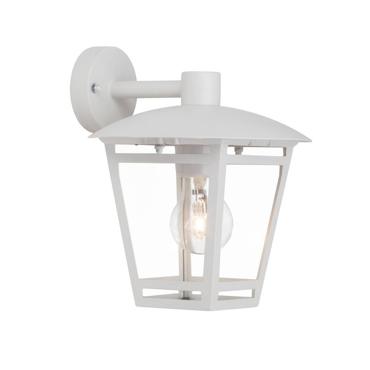 Brilliant LED Außen-Wandleuchte Riley, Lampe Riley Außenwandleuchte hängend weiß 1x A60, E27, 40W, geeignet | Wandleuchten